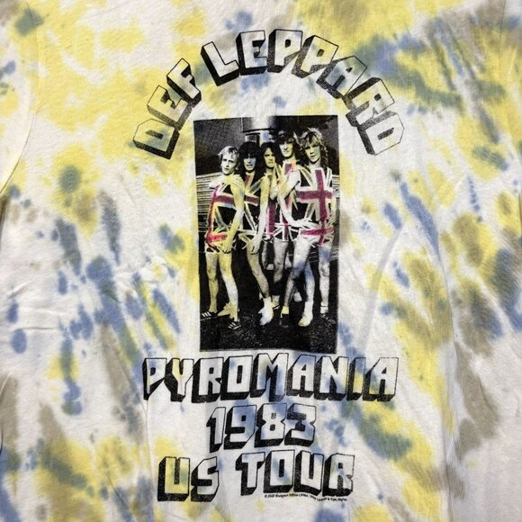 Def Leppard Pyromania 1983 US Tour Heavy Metal Tie Dye L - Picture 2 of 4
